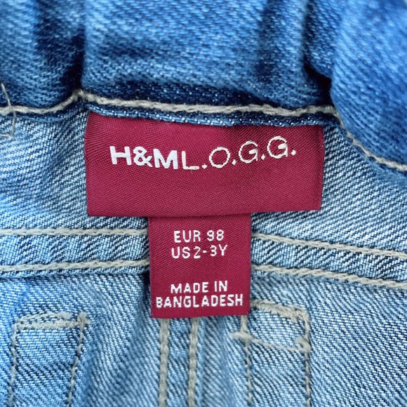3/$15 H&M LOGG Flare jeans denim 2T - 3T baby girl pants jeans - Picture 10 of 10